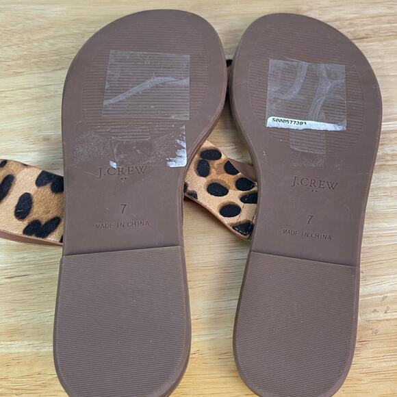 J Crew Factory Calf Hair Slip On Sandal Size 7 - Picture 6 of 6